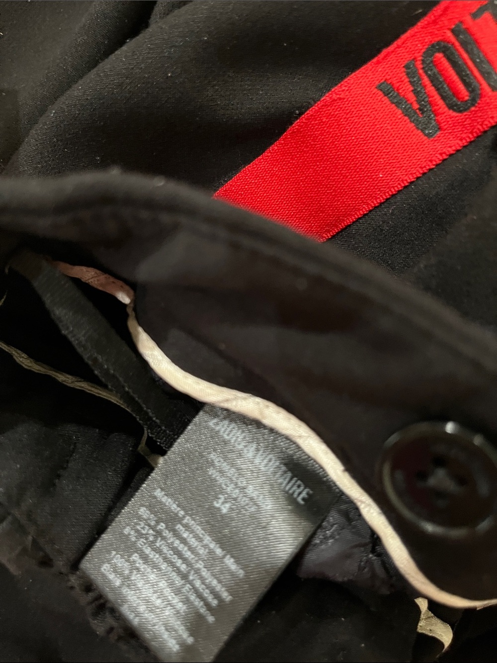 Zadig & Voltaire Black Track Pants with Red Logo Side Tape - Picture 12 of 16